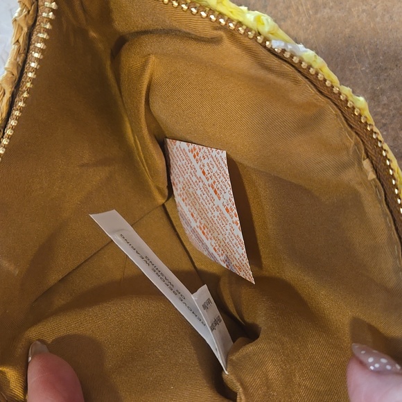 New LOFT Lemon Slice Raffia Zipper Pouch/Clutch - Picture 9 of 9